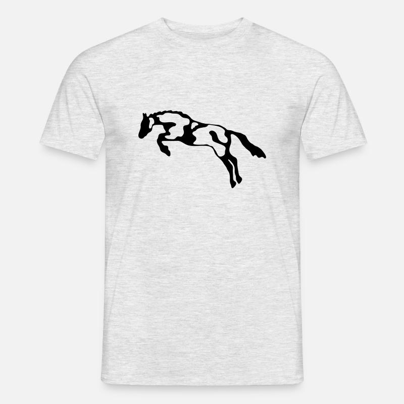 Pferd 7 - Männer T-Shirt - Grau meliert