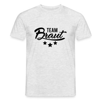 Team Braut - Männer T-Shirt - Grau meliert - Vorne - AI Model Male 178 dark (178cm)