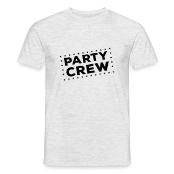 party crew - Männer T-Shirt - Grau meliert - Vorne - AI Model Male 178 dark (178cm)