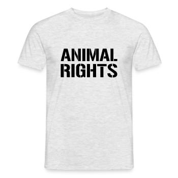 DROITS DES ANIMAUX - T-shirt homme - gris chiné - Devant - AI Model Male 178 dark (178cm)