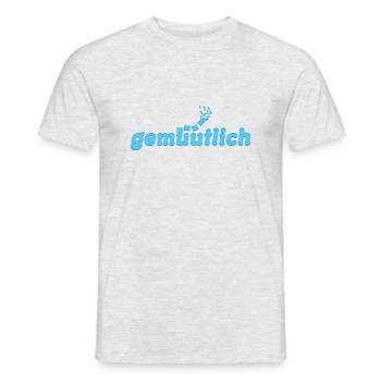 gemütlich - Männer T-Shirt - Grau meliert - Vorne - AI Model Male 178 dark (178cm)