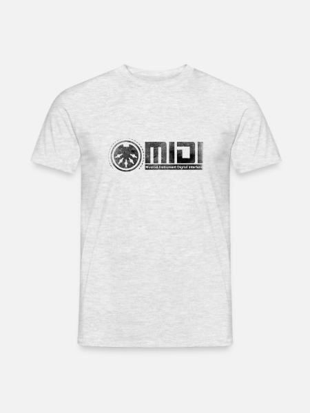 Midi DeeJay Musikproduzent Instrumentenmusiker - Männer T-Shirt - Grau meliert