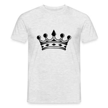Crown - Männer T-Shirt - Grau meliert - Vorne - AI Model Male 178 dark (178cm)