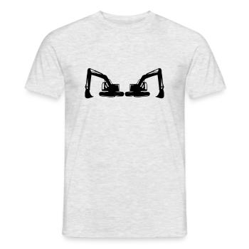 Bagger - Männer T-Shirt - Grau meliert - Vorne - AI Model Male 178 dark (178cm)