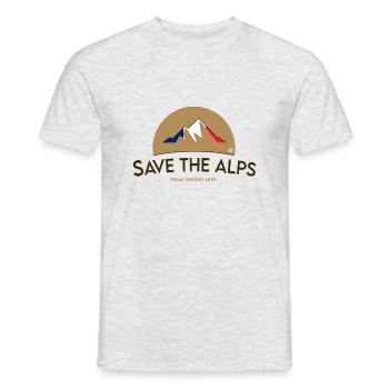 Save The Alps France - Men's T-Shirt - heather grey - Front - AI Model Male 178 dark (178cm)