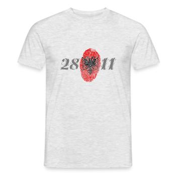 Albanie Dita Flamuri - T-shirt homme - gris chiné - Devant - AI Model Male 178 dark (178cm)