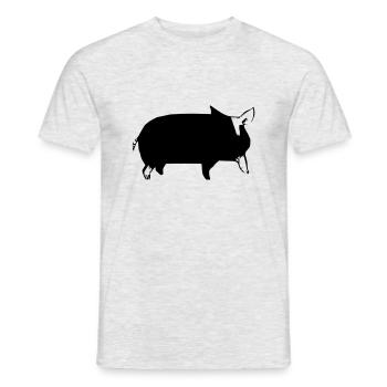 Pig Pigs Pigs Animal Animals Vector 2 - Men's T-Shirt - heather grey - Front - AI Model Male 178 dark (178cm)