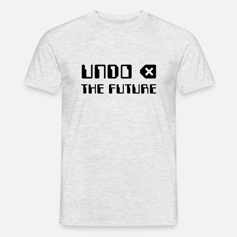 undo the future - Männer T-Shirt - Grau meliert