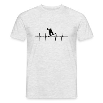 Snowboard - Männer T-Shirt - Grau meliert - Vorne - AI Model Male 178 dark (178cm)