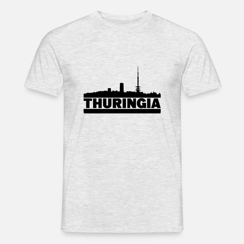 THURINGIA Inselsberg - Männer T-Shirt - Grau meliert