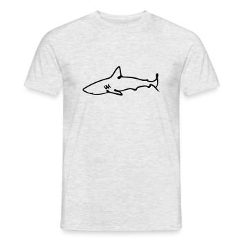 requin - T-shirt homme - gris chiné - Devant - AI Model Male 178 dark (178cm)