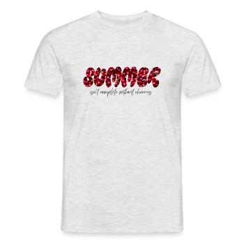 Summer isn't complete without cherries - Men's T-Shirt - heather grey - Front - AI Model Male 178 dark (178cm)