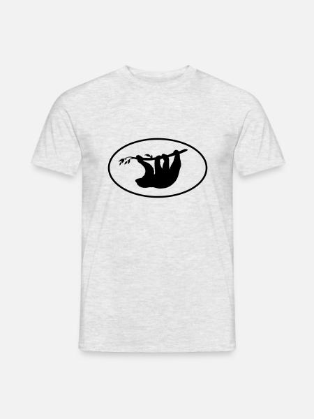 faultier - Männer T-Shirt - Grau meliert