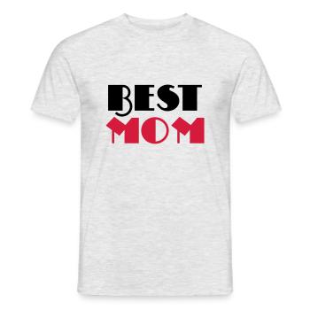 Best Mom - T-shirt homme - gris chiné - Devant - AI Model Male 178 dark (178cm)