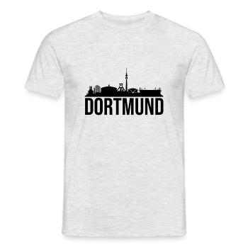dortmund skyline black - Men's T-Shirt - heather grey - Front - AI Model Male 178 dark (178cm)