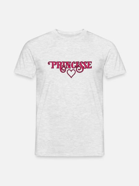 Prinzessin. Herz. Baby. - Als Kind. Mädchen. Süßer Junge - Männer T-Shirt - Grau meliert