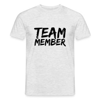 l’équipe member - T-shirt homme - gris chiné - Devant - AI Model Male 178 dark (178cm)