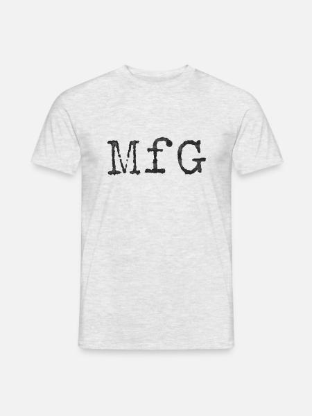 Mit freundlichen Grüßen - Männer T-Shirt - Grau meliert