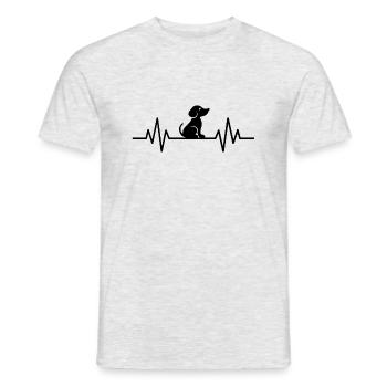 Dog Hund - Men's T-Shirt - heather grey - Front - AI Model Male 178 dark (178cm)