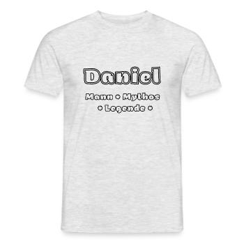 Daniel - der Mann, der Mythos, die Legende - Männer T-Shirt - Grau meliert - Vorne - AI Model Male 178 dark (178cm)