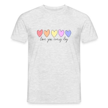 Love you every day - Männer T-Shirt - Grau meliert - Vorne - AI Model Male 178 dark (178cm)