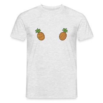 Ananas Brüste - Männer T-Shirt - Grau meliert - Vorne - AI Model Male 178 dark (178cm)