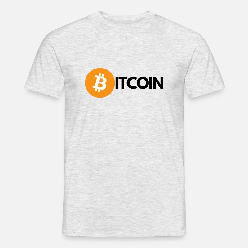 Krypto BITCOIN 1 - Männer T-Shirt - Grau meliert