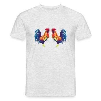 Coq 2 - T-shirt homme - gris chiné - Devant - AI Model Male 178 dark (178cm)