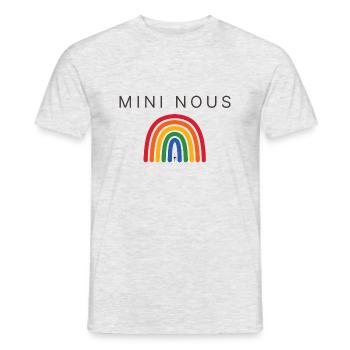 Bébé Naissance Grossesse Maman Enfant - T-shirt homme - gris chiné - Devant - AI Model Male 178 dark (178cm)