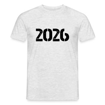 2026 - Men's T-Shirt - heather grey - Front - AI Model Male 178 dark (178cm)