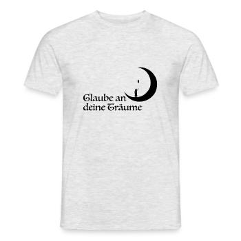 Glaube - Männer T-Shirt - Grau meliert - Vorne - AI Model Male 178 dark (178cm)