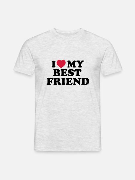 I love my best friend - Men's T-Shirt - heather grey