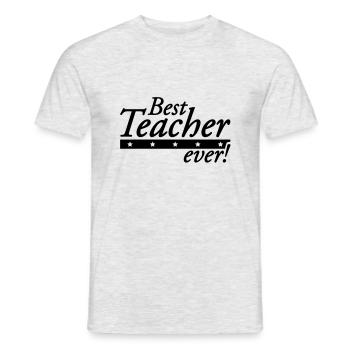 best_teacher_ever_p1 - T-shirt homme - gris chiné - Devant - AI Model Male 178 dark (178cm)