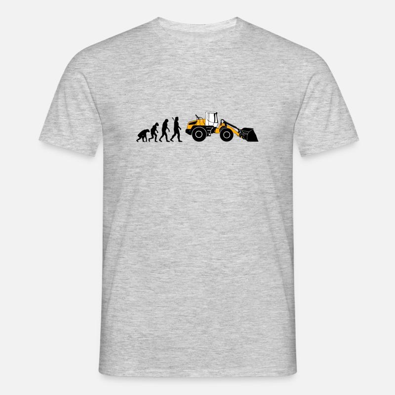 Evolution wheel loader - Men's T-Shirt - heather grey