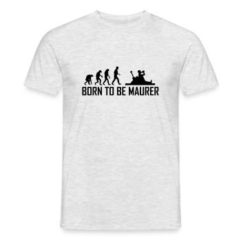 born to be maurer - Männer T-Shirt - Grau meliert - Vorne - AI Model Male 178 dark (178cm)