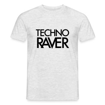 Cadeau pour Techno Raver - T-shirt homme - gris chiné - Devant - AI Model Male 178 dark (178cm)
