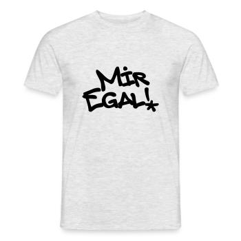 Mir egal, Graffiti, Egal, Farbe editierbar - Männer T-Shirt - Grau meliert - Vorne - AI Model Male 178 dark (178cm)
