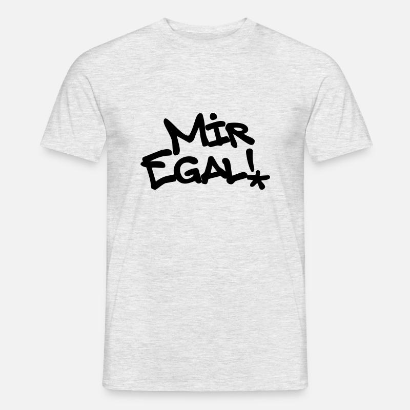 Mir egal, Graffiti, Egal, Farbe editierbar - Männer T-Shirt - Grau meliert