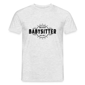 babysitter - Männer T-Shirt - Grau meliert - Vorne - AI Model Male 178 dark (178cm)
