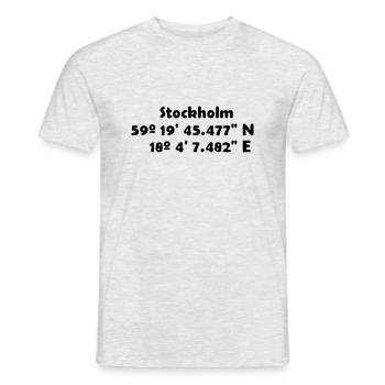 Stockholm, Sweden - Men's T-Shirt - heather grey - Front - AI Model Male 178 dark (178cm)