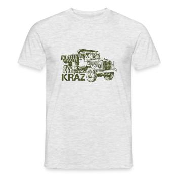 Silhouette KrAZ camionneur soviétique profession USSR - T-shirt homme - gris chiné - Devant - AI Model Male 178 dark (178cm)