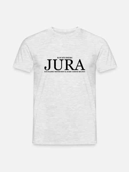 ich studiere Jura - Student Erstsemester Geschenk - Männer T-Shirt - Grau meliert