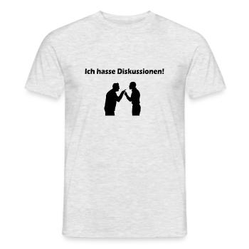 Streit streiten diskutieren - Männer T-Shirt - Grau meliert - Vorne - AI Model Male 178 dark (178cm)