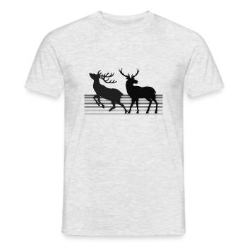 Cerf - T-shirt homme - gris chiné - Devant - AI Model Male 178 dark (178cm)