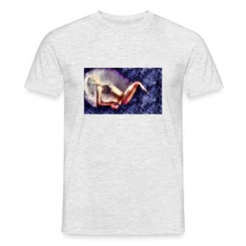 girl rain - T-shirt homme - gris chiné - Devant - AI Model Male 178 dark (178cm)