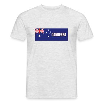 Canberra City in australischer Flagge - Männer T-Shirt - Grau meliert - Vorne - AI Model Male 178 dark (178cm)
