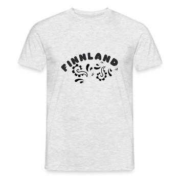 Finlande - T-shirt homme - gris chiné - Devant - AI Model Male 178 dark (178cm)