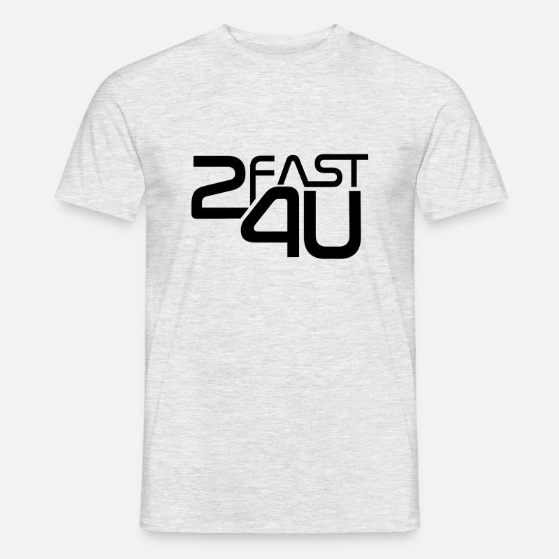 2fast4U Logo - Männer T-Shirt - Grau meliert