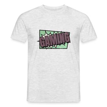 Beer Statement Games Funny Birthday Gaming Shirt - T-shirt homme - gris chiné - Devant - AI Model Male 178 dark (178cm)