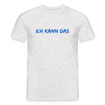 ich kann das - Männer T-Shirt - Grau meliert - Vorne - AI Model Male 178 dark (178cm)